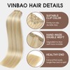 VINBAO Clip in Human Hair Extensions Rallonge Cheveux Humain Extension