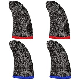 PUBG Game Finger Sleeve Set, 4 Pieces Touch Screen Thumb Cover with Lightweight and Breathable Professional Game Finger Cover with Non-Slip and Sweatproof Surface, High Sensitivity