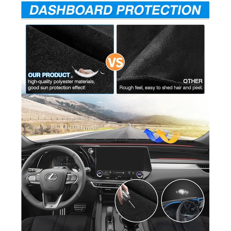 Cartist RX350 Dash Cover fits for RX350 RX350h RX500h 2023