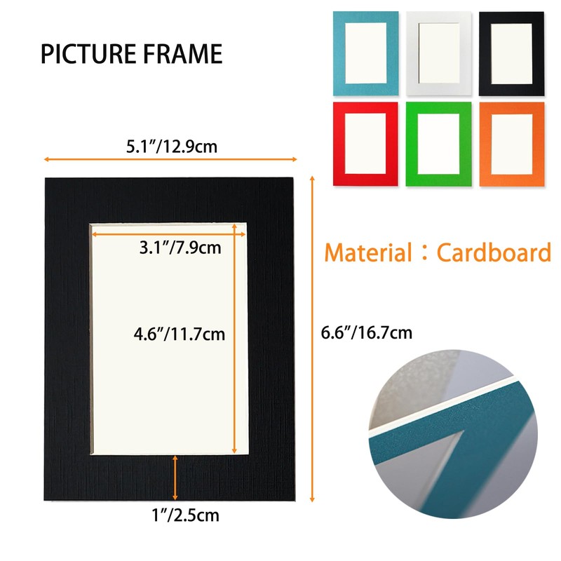 YIYINOE Eco-Friendly Cardboard Photo Frames Set of 12 - Removable