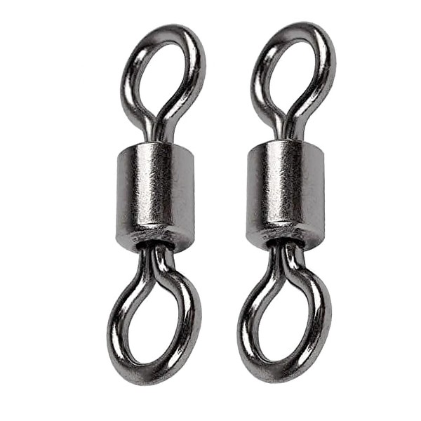 QISHUO Stainless Steel Swivels Fishing Lure Barrel Saltwater Swivel Fishing