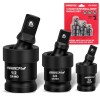 HORUSDY Premium Impact Universal Joint Socket Swivel set 3Pc Ball