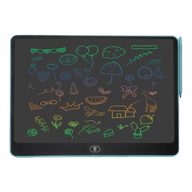 16 Inch Electronic LCD Writing Board Colorful Drawing Doodle Board Tablet for Outdoor Travel Light Blue