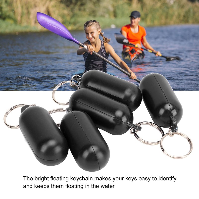 Bewinner Floating Boat Key, Floating Keychain Pill Shape Plastic Float