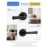 MRML Black Privacy Door Handle, Interior Bedroom Bathroom Black Door