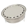 Portable Round Barbecue Charcoal Grill Multifunctional Compact Charcoal Stove for