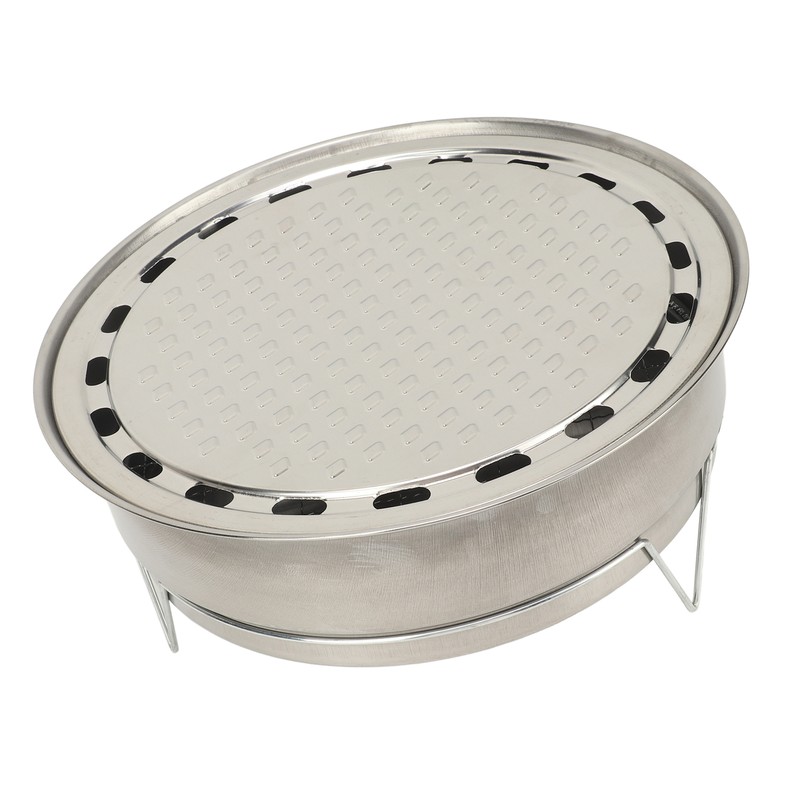 Portable Round Barbecue Charcoal Grill Multifunctional Compact Charcoal Stove for