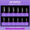 outopen 3D Fish Scales Coffin Nail Tips 120Pcs 12 Sizes