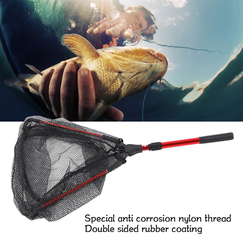 Floating Fishing Net Aluminum Alloy Hex Structural Mesh Extended Handle