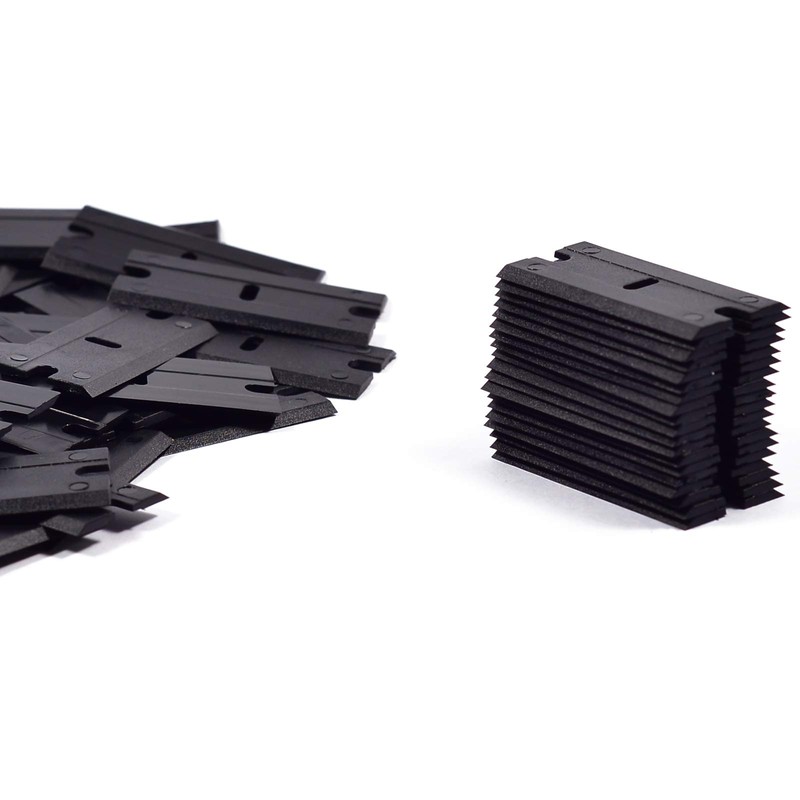 200pcs Plastic Razor Blades, Non-scratch Double Edged, for 1.5-inch Universal