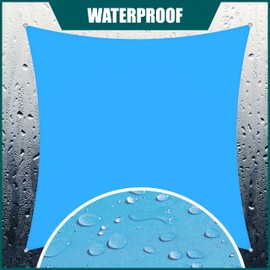 Royal Shade 7' x 12' Blue Rectangle Waterproof Sun Shade Sail Canopy Awning, UPF50+ 98% UV Blockage & Water Resistant rsTADR0712, Outdoor Backyard Patio Garden Carport (We Make Custom Size)