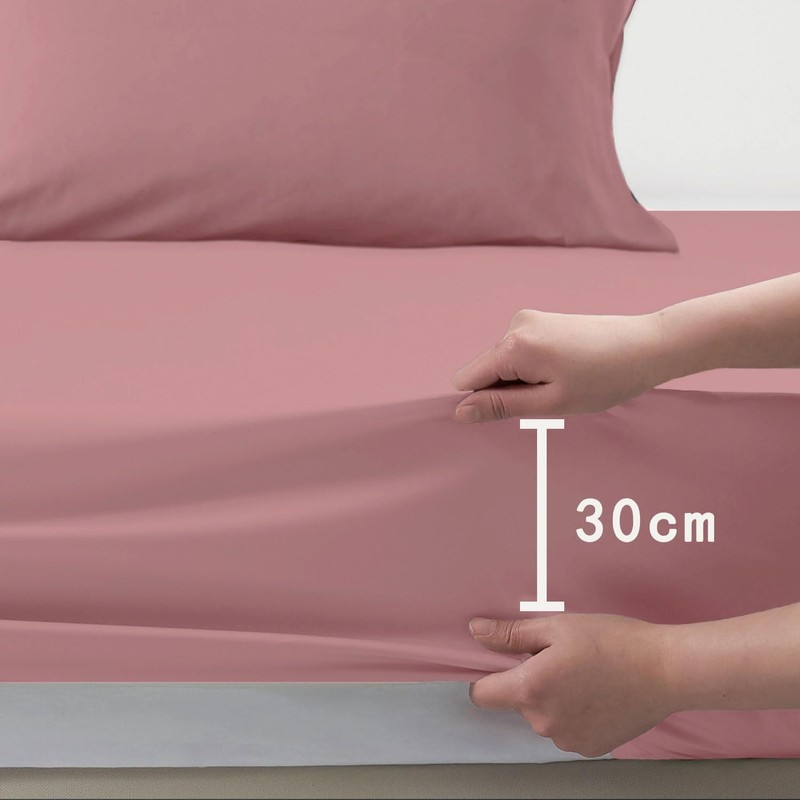 Double Duvet Cover Set with Flat Sheet and Pillowcases Microfibre