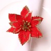 6PCS Napkin Set Red Elegant Christmas Flower Napkin for Birthday