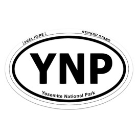 Yosemite National Park Oval car Bumper Sticker 5" x 3"