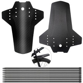 Mountain Bike Mudguards Set MTB Mudguards 2 PCS Bike Fende MTB Front and Rear Bicycle Fender Carbon Fiber Mud Guard Front and Rear Compatible for 26", 27.5", 29" Size Mountain Bike