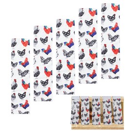 Klmnop 5 Pack Chicken Nest Box Curtains, Windproof Lightproof Curtain with Simple Button for Chicken Breeders Nesting Boxes Size 19"x 4"(White)