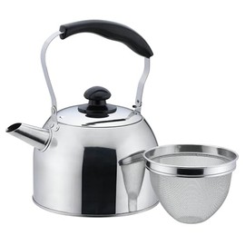 Pearl Metal Vality HC-675 Kettle, Wide Mouth, Kettle, 9.8 gal (3.0 L) with Tea Strainer Net, Stainless Steel