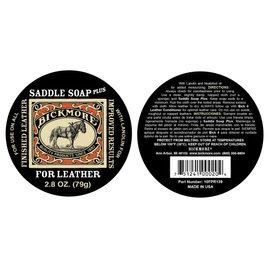 Bickmore Saddle Soap Plus - 2.8oz - Leather Cleaner & Conditioner with Lanolin - Restorer, Moisturizer, and Protector