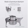 Titanium Alcohol Stove, Extendable to 14 cm, Ultra Light, for