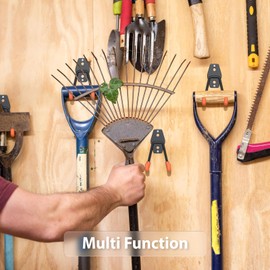 Cpais Garage Hooks,4 Pack 4.5x2.75 Inch U Hooks Utility Steel Wall Mount Heavy Duty Garage Storage Hooks with Anti-Slip Coating Organizer More Yard Garden Power Tools and for Hanging Hose Ladder