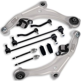 Koxot 10Pc Front Lower Left Right Control Arm Sway Stabilizer Bar End Link Tie Rod Fit for Nissan 2009 2010 2011 2012 2013 2014 Maxima, K622059 K622054 ES800357 ES800358 K750282 K750283 EV800770