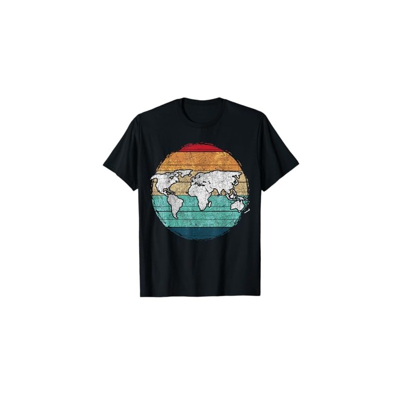 Retro World Map T-Shirt