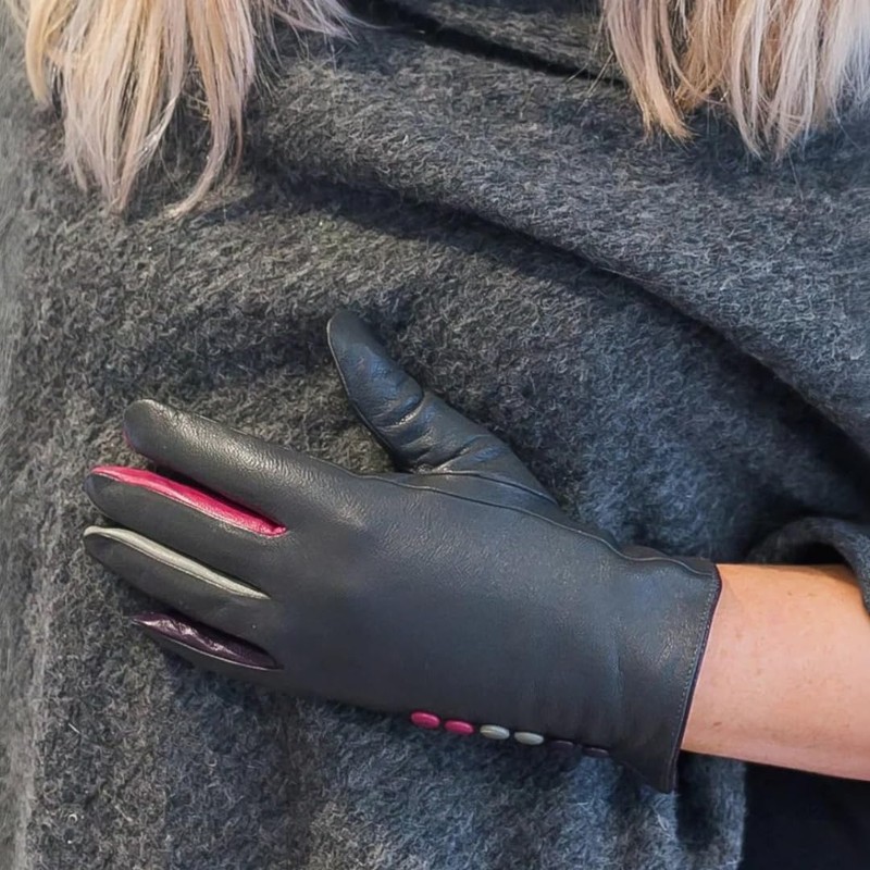 Vera Tucci TIFFANY G01 Leather Multi Colour Button & Fingers