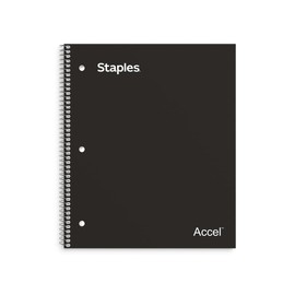 STAPLES TRU RED 1-Subject, 8.5 x 11, Graph Ruled, Black Poly Cover (TR58322)