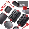 JOYTABLE Baking Pan Set, 15 Piece Premium Nonstick Bakeware Sets