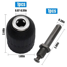 1 Piece Electric Drill Chuck 2-13mm Drill Chuck Adapter Drill Chuck Accessories Electric Drill Accessories Practical Tools Quick Installation