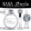 NANA Silver 7.50mm (1.50ct) Round Cut Zirconia Lucita Solitaire Ring-Platinum