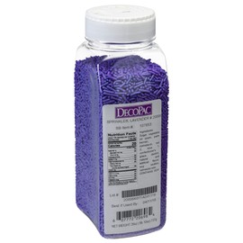 DecoPac Lavender Sprinkles | Extra Large 26oz Pack | Cake Sprinkle Mix, Fancy Sprinkles For Cake Decorating, Handheld Container, Candy Sprinkles, Cake Sprinkles - Purple