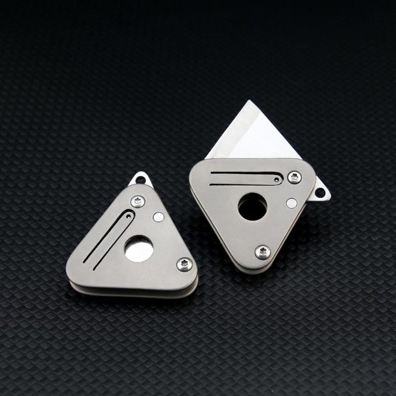 LSCH Titanium Small Quick Release Keychain Knife,Mini EDC Box Cutter,(LS-1220)