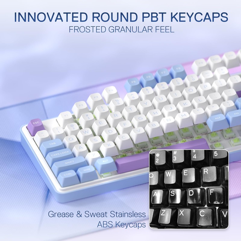 Redragon K707 PRO 80% Wireless Gasket RGB Gaming Keyboard, 3-Modes