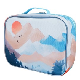 Fenrici Watercolor Lunch Box for Girls, Kids, Teens, Women Insulated Lunch Bag, Soft Sided Compartments, Spacious, BPA Free, Food Safe, 10.8in x 8.5in x 2.8in (Limited Edition)