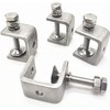 0-25Mm Mini Stainless Steel C Clamps for Mounting, 6Pcs Heavy
