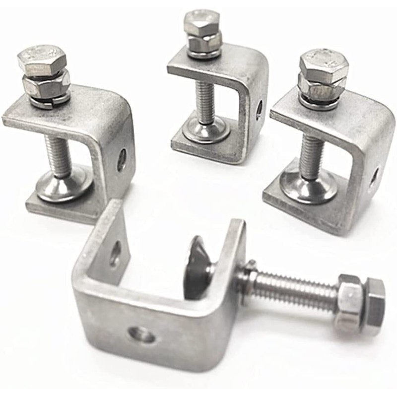 0-25Mm Mini Stainless Steel C Clamps for Mounting, 6Pcs Heavy