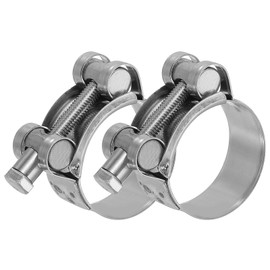 PATIKIL 36-39mm T-Bolt Hose Clamp, 2 Pack Intercooler Pipe Tube Clamps 304 Stainless Steel Radiator Hose Clamp for 1.42"-1.54" Pipe