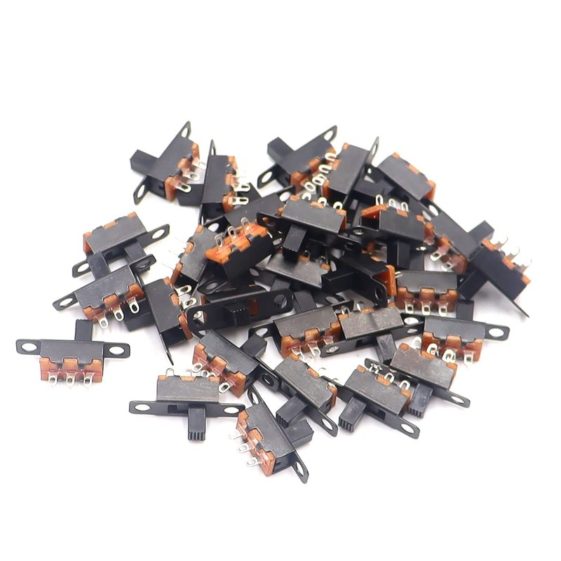 Gebildet 50pcs Mini Toggle Switch SPDT Slide Switch 0.5A 50V