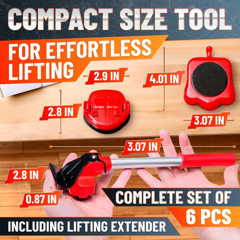 Heavy Furniture Movers with Wheels – Furniture Lifter Tool for