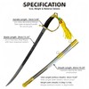 Sword Valley Ceremonial Black-Handled Blade with Stainless Steel Sheath -