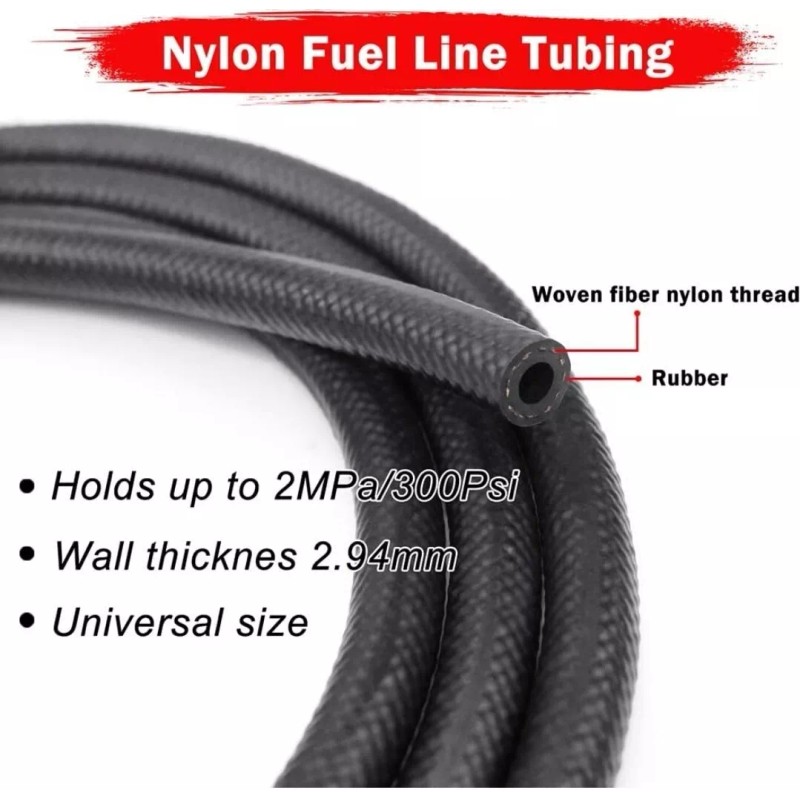 IZOKEE 1/4" Inch ID Fuel Line Set - 2 Meter