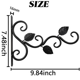 TIHOOD 4PCS Plants Hangers Outdoor Indoor Decor, Wall Hooks for Hanging Plant Bracket, Plant Hooks for Bird Feeder, Wind Chime, Lights, Lanterns