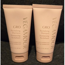 vegamour 2 Pack VEGAMOUR GRO Revitalizing Shampoo Thicker Fuller Looking Hair Travel Size
