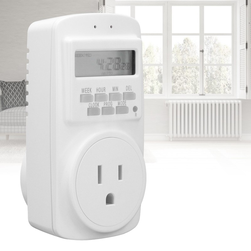 15A Programmable Outlet Timer Socket Automatic Power Off for Home
