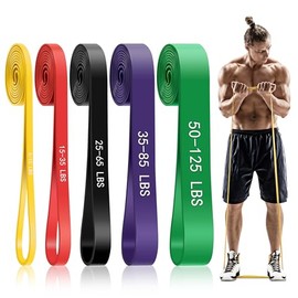 Bandas de asistencia de dominadas, bandas de resistencia de 5 niveles para entrenamiento, bandas de dominadas para hombres y mujeres, bandas de ejerci