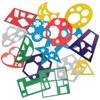 16 Pcs Geometric Shapes Stencils for Kids-Geometric Drawings Templates, Reusable