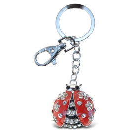 Puzzled Ladybug Sparkling Charm Elegant Keychain