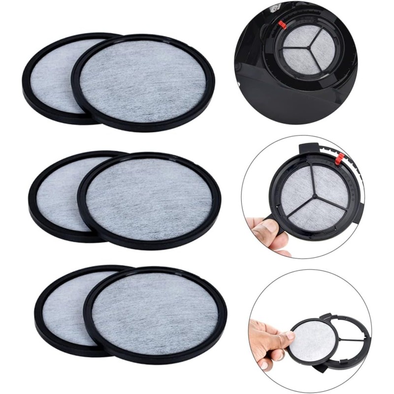 Filtro de Agua para Cafetera 6 Piezas Carbón Activado