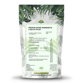 Glycine Powder 500g | Pure L-Glycine, Vegan Friendly, GMO Free | Premium Grade Ingredients | Supports Recovery, Muscle & Collagen Synthesis | Unflavoured - 500 Grams